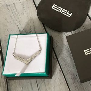 EFFY STERLING SILVER 1/2 CARAT DIAMOND NECKLACE